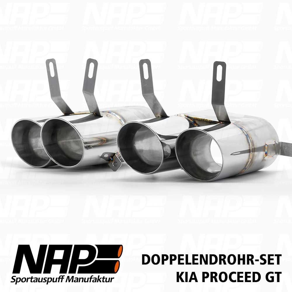 NAP Doppel Endrohr Set ⌀ 76 mm (3″) für Kia ProCeed GT