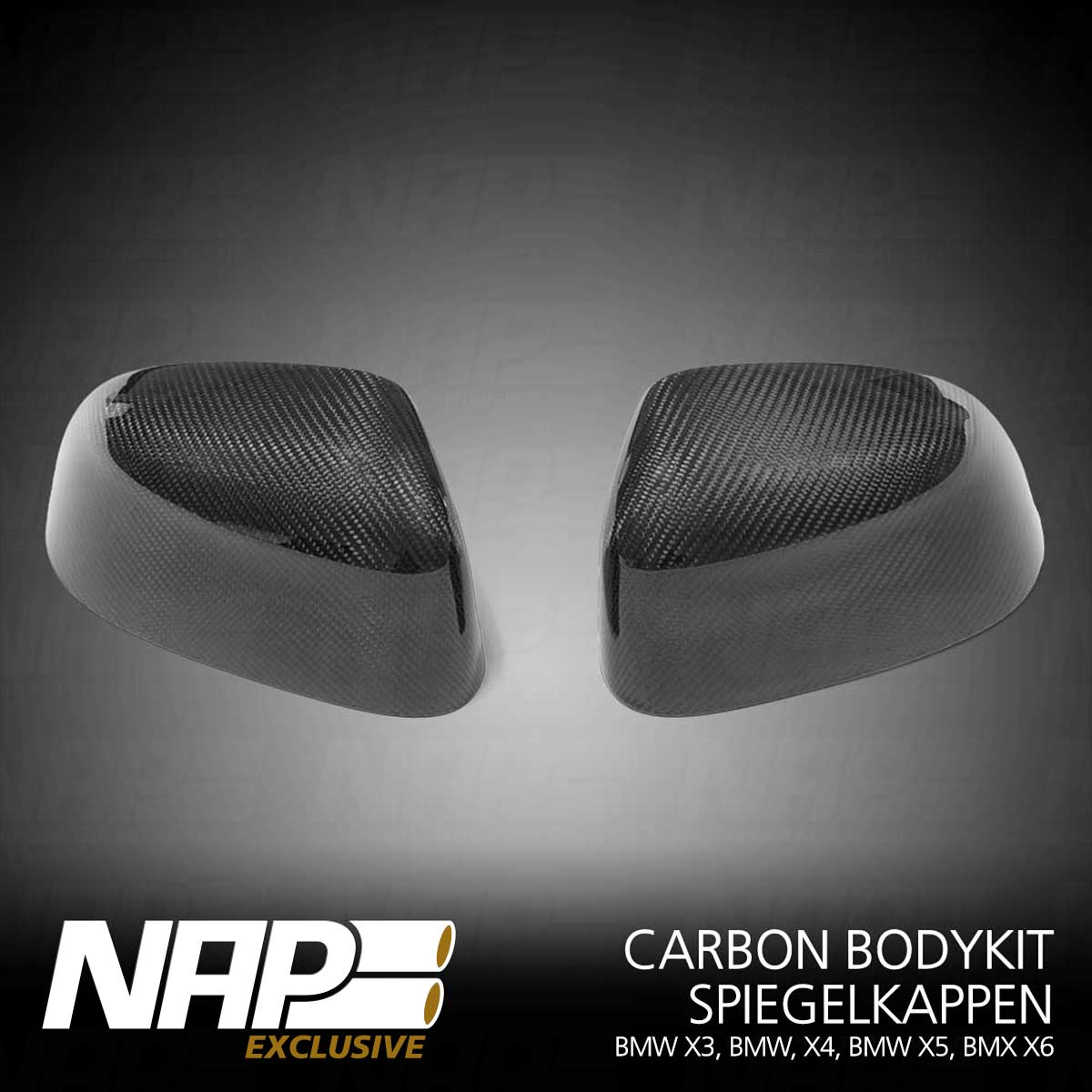 1447 - Spiegelkappen Carbon passend für BMW X3 X4 X5 X6 F25 F26
