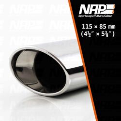 NAP Endrohr ⌀ 100 mm (4″) doppelwandig Edelstahl mit ABE