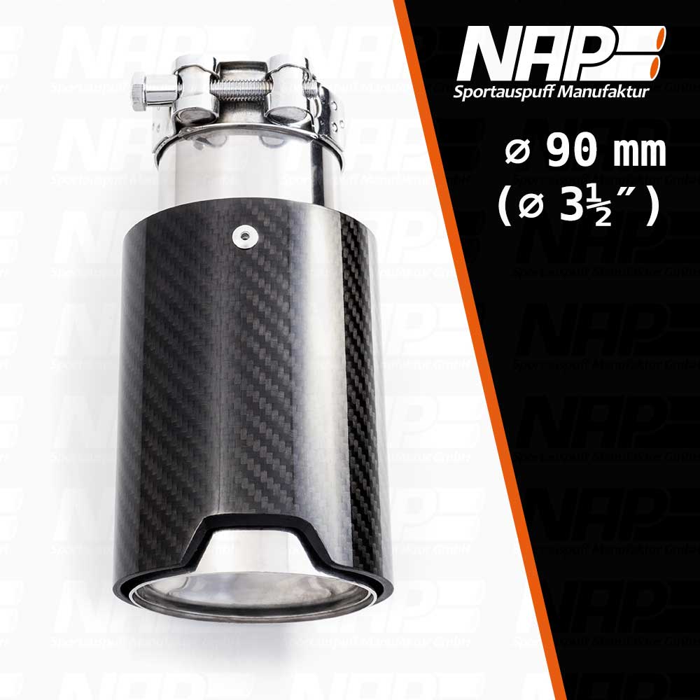 NAP Endrohr ⌀ 90 mm (3½″) Carbon-Edelstahl mit ABE